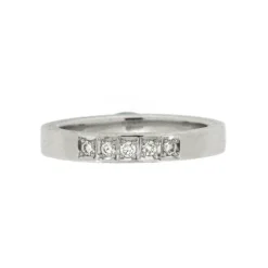 Van Bergen – Ring i hvitt gull med 5 x 0,02 ct diamanter TWSI