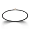 Van Bergen – Silver Heart-armring i oksidert sølv m/14K gullhjerte, 2,5mm bredde