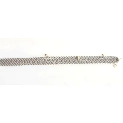 Van Bergen -Golden-Stål ankerkjede (tynn) 5 rader, med gult gull hjerter og detaljer-45 cm NB:Til lås