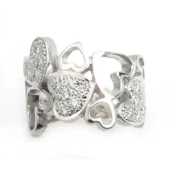 Van Bergen -Joy-Ring i hvitt gull med 18×0,02ct