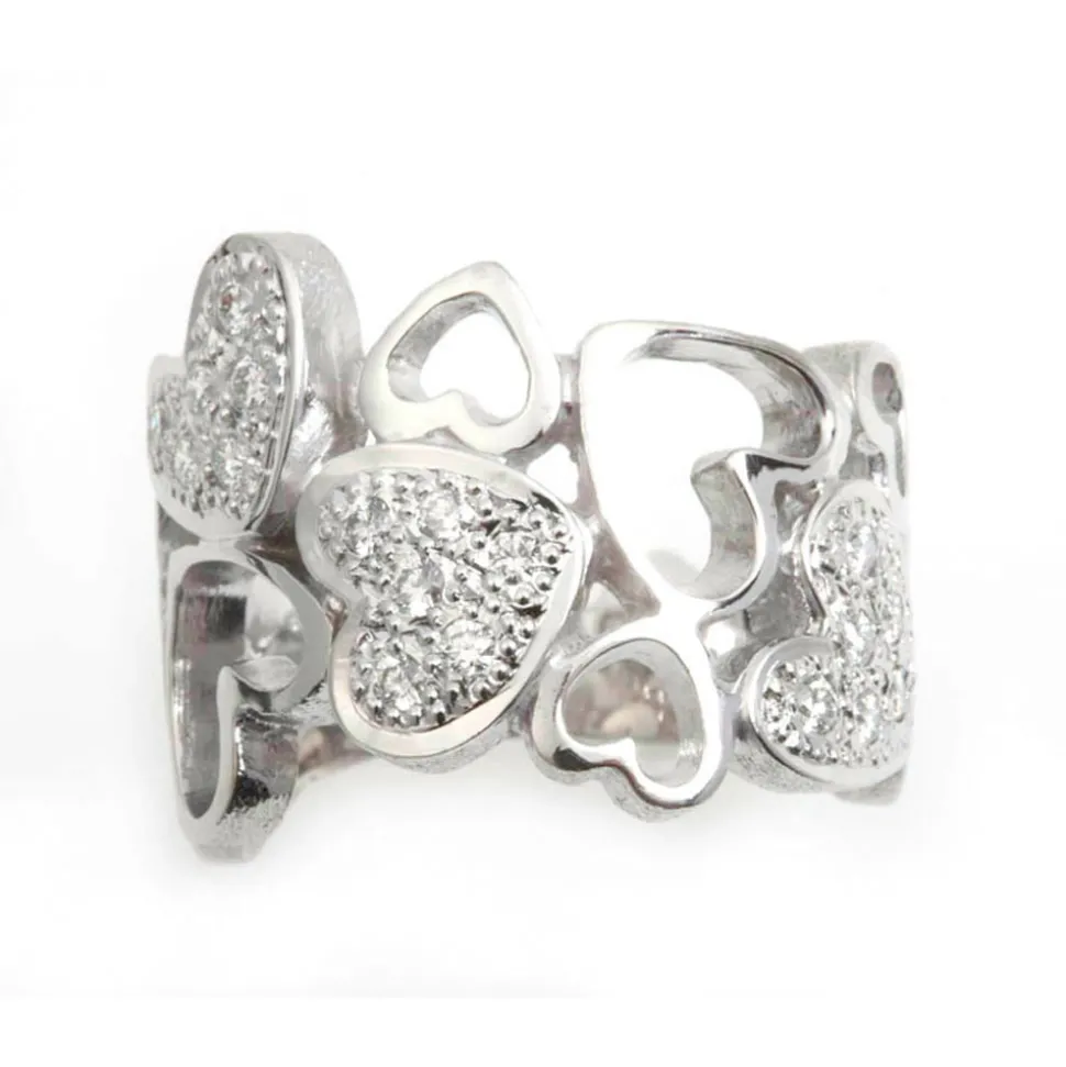 Van Bergen -Joy-Ring i hvitt gull med 18×0,02ct