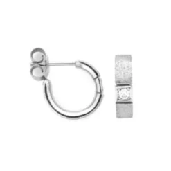 Van Bergen -Ørepynt – Classic- Hvitt gull 14K med diamanter 2×0,10 ct TW/SI