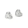 Van Bergen -Ørepynt-Joy i hvitt gull med hjertefatning og 12 x 0,02 ct diamant TW/SI