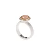 Van Bergen- Ring- Luna- Sølv med gullldetaljer m/peach månesten 8 mm