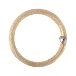 Van Bergen- Silver Heart-Smykkelås i gult gull og hjerte i hvitt gull- Diameter 32 mm