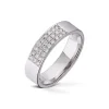 Wedding by Frisenberg – Giftering i hvitt gull – 5 mm bred- med 27 stk diamanter i alt 0,27 ct TW/SI