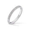 Wedding by Frisenberg – Giftering i hvitt gull – 2 mm bred- med 11 stk diamanter i alt 0,11 ct TW/SI