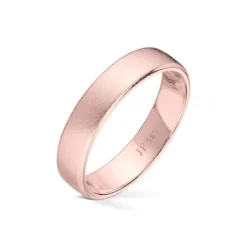 Wedding by Frisenberg – Giftering i rosegull – 5 mm bred -Børstet overflate