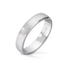 Wedding by Frisenberg – Giftering i hvitt gull – 4 mm bred- med håndlaget mattert overflate