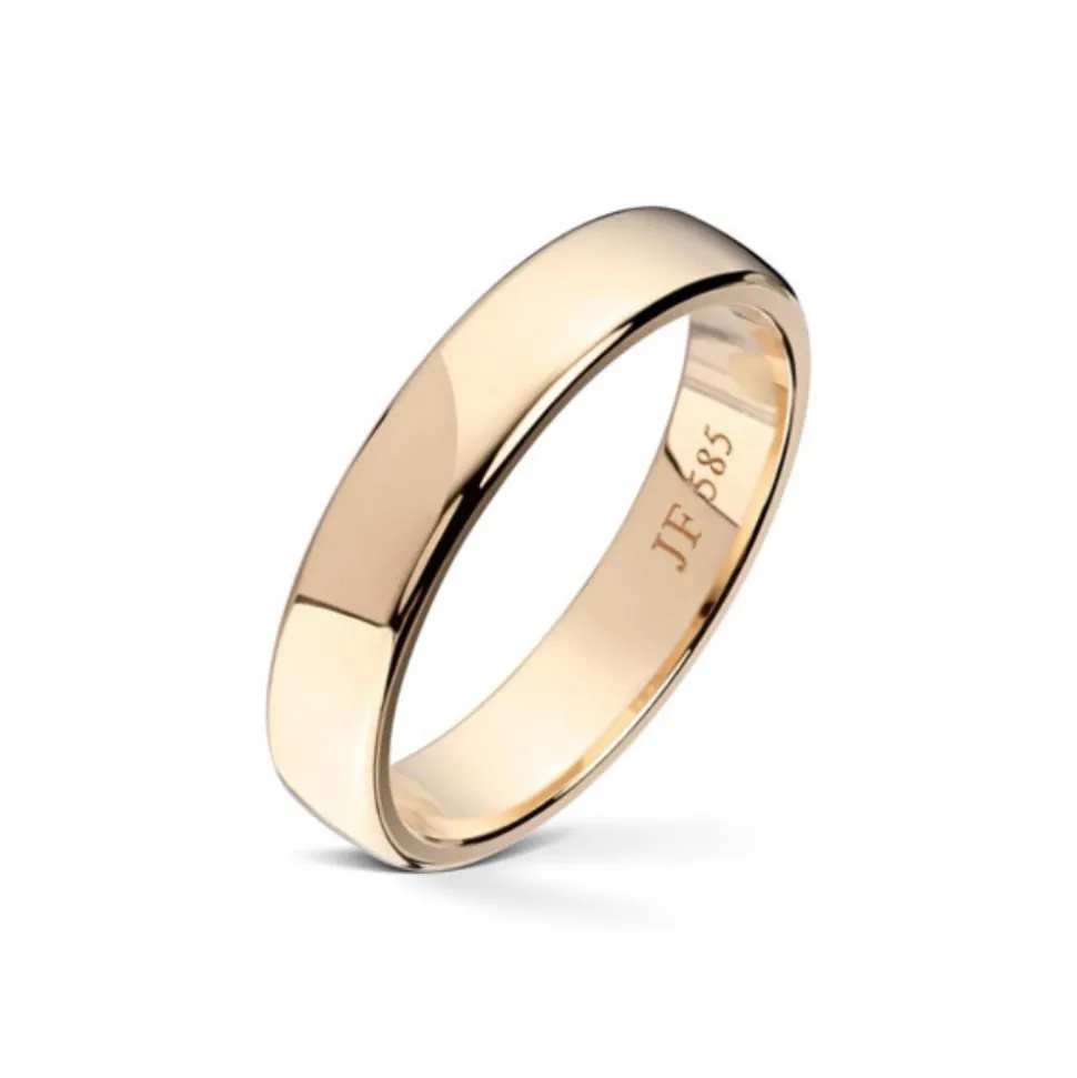 Wedding by Frisenberg – Giftering i gult gull – 4 mm bred