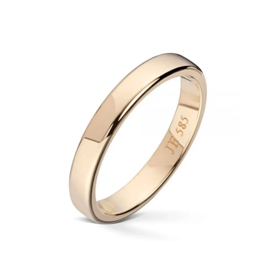 Wedding by Frisenberg – Giftering i gult gull – 3 mm bred