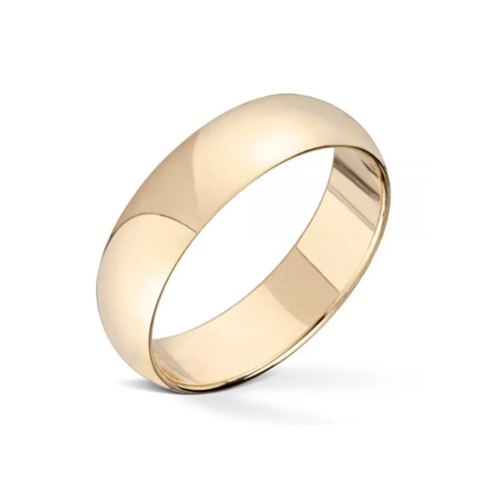 Wedding by Frisenberg – Giftering i gult gull – 5 mm bred