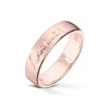 Wedding by Frisenberg – Giftering i rosegull -5 mm bred – Håndgravert navn og silkematt overflate