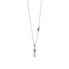 Wille Jewellery- Flawless- kjede-sølv rhodinert med barok ferskvannsperle. Lengde 90 cm
