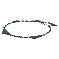 Wille Jewellery- Nordic- armlenke-sølv-matt sort rhodinert