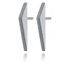 Wille Jewellery- Nordic- ørepynt -sølv-stor matt med diamant
