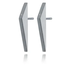 Wille Jewellery- Nordic- ørepynt -sølv-stor matt med diamant